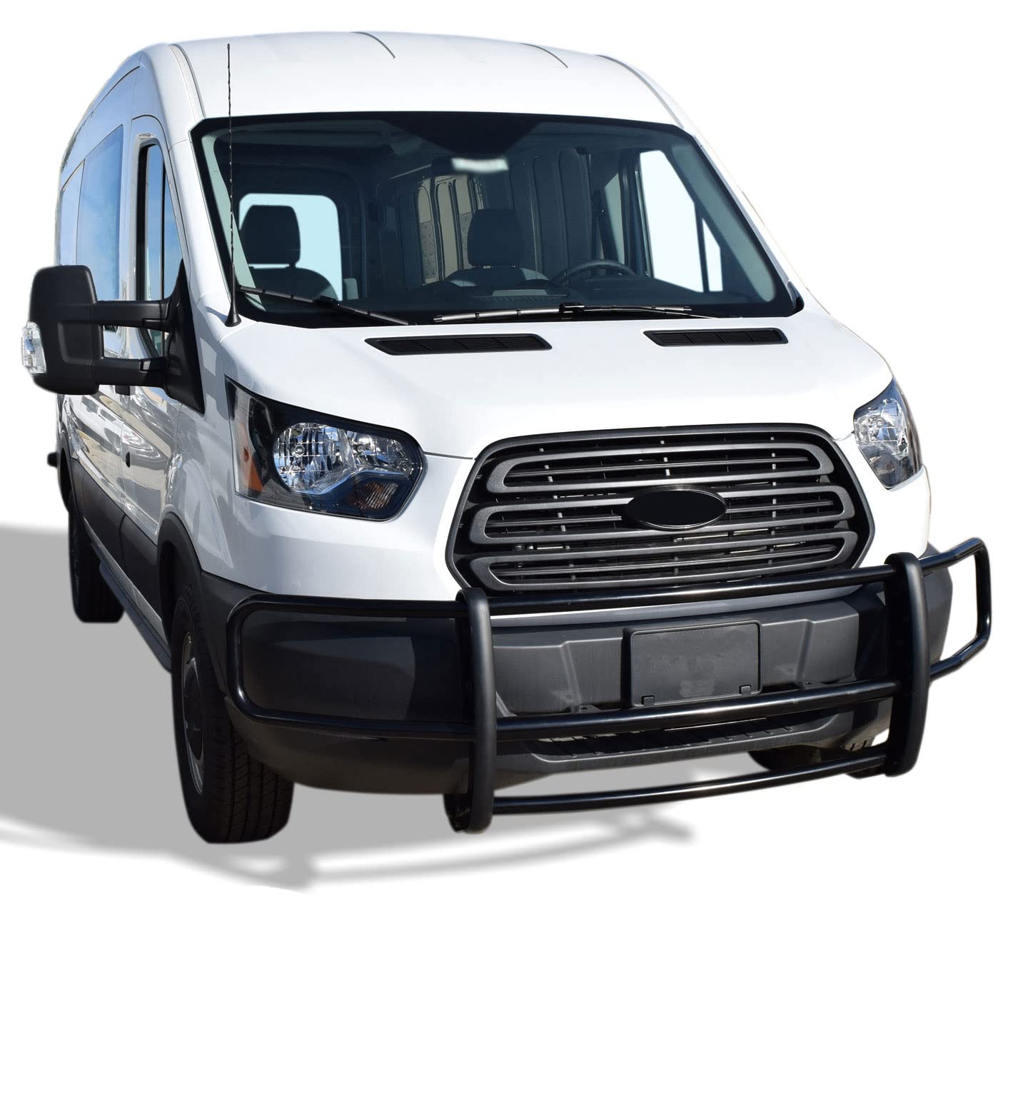 SPARTAN Black Horse Grille brush Bumper Guard Modular Black Compatible with 2015-2019 Ford Transit-150|2015-2019 Ford Transit-250|15-19 Transit-350-17FOTRMA
