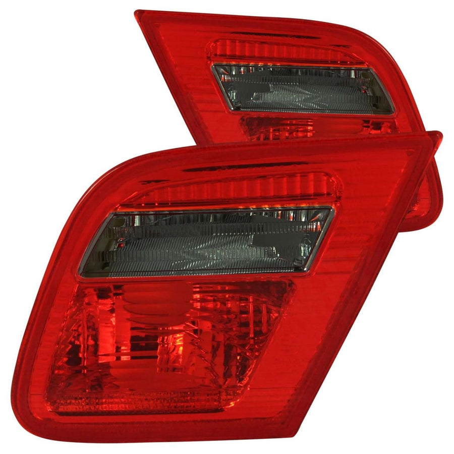 Chrome Euro Tail Light Set ANZO USA -Red/Smoke Lens
