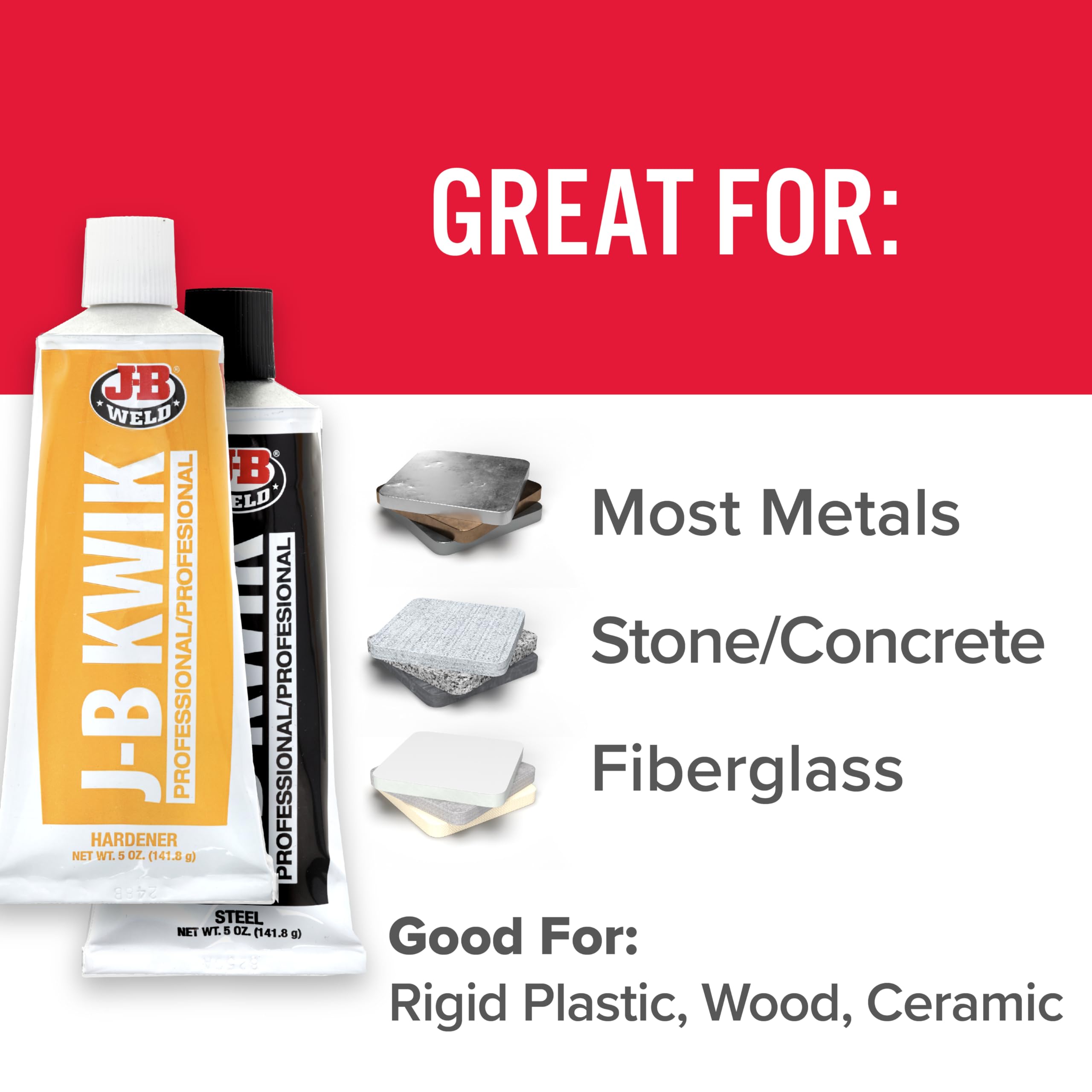 KwikWeld J-B Weld 8271 Professional Size Steel Reinforced Epoxy Twin Pack - 10 oz.