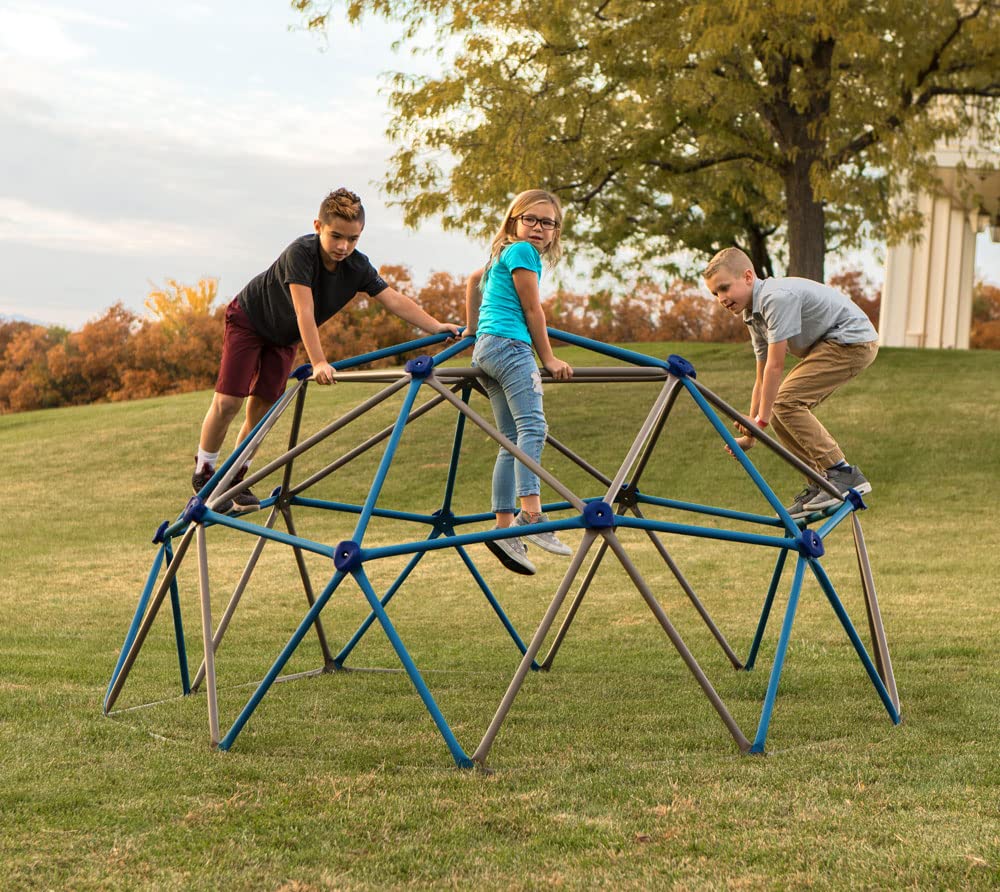 Lifetime Geometric Dome Climber 90939 Jungle Gym, 4.5' High x 9' Wide, Blue & Brown