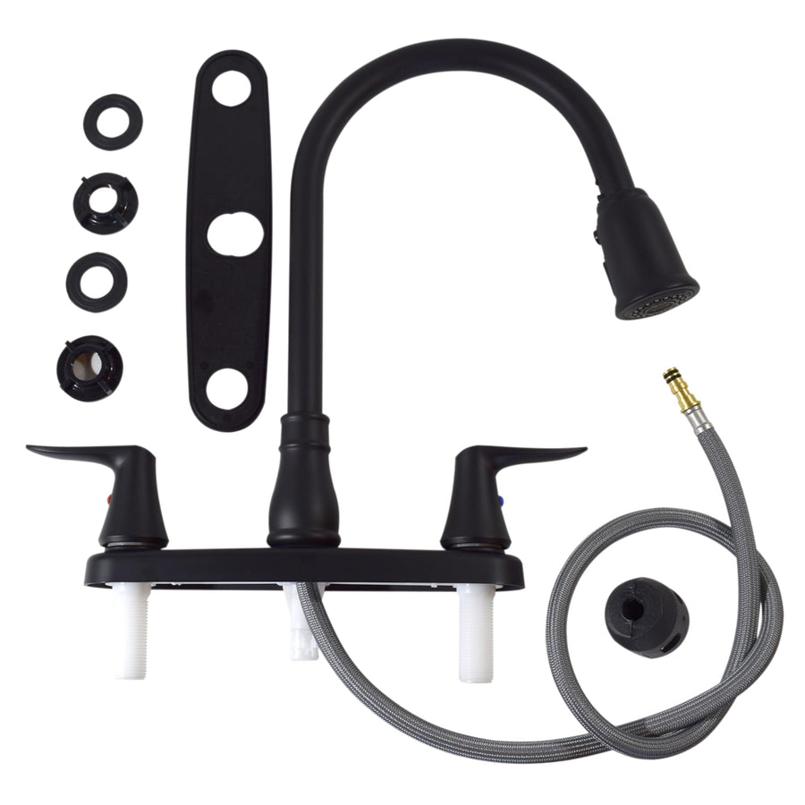 Catalina VALTERRA 2-Handle Pull Down Kitchen Faucet - Matte Black