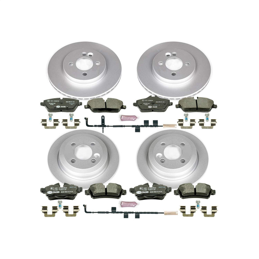 Power Stop ESK6298 Euro-Stop Front & Rear Brake Kit Mini Cooper For Mini Cooper 2007-2010 [Model Specific]