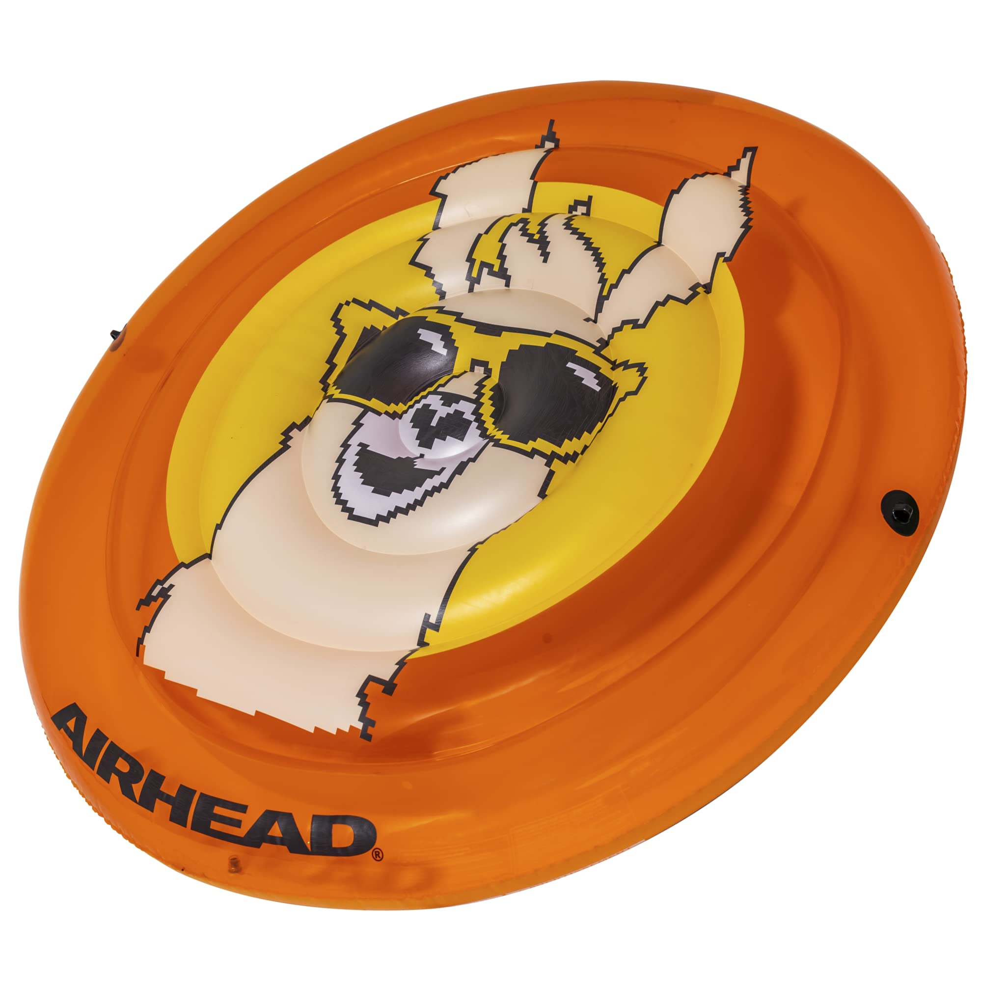 Llama Airhead Pixelated Inflatable Pool Float, Orange