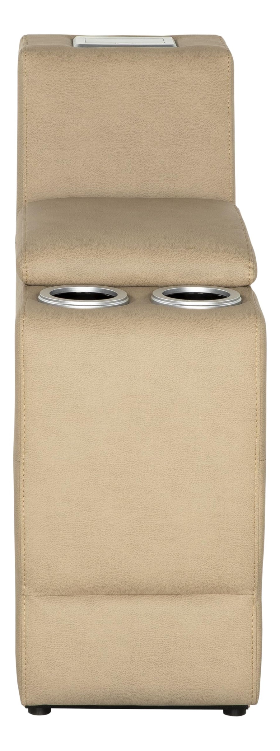 THOMAS PAYNE Driftwood Signature Seismic Series RV Theater Seating 12" Center Console with Storage Compartment, Dual Cupholders, 110V Power Pop-Up Outlet with Two USB Ports - 2024044199