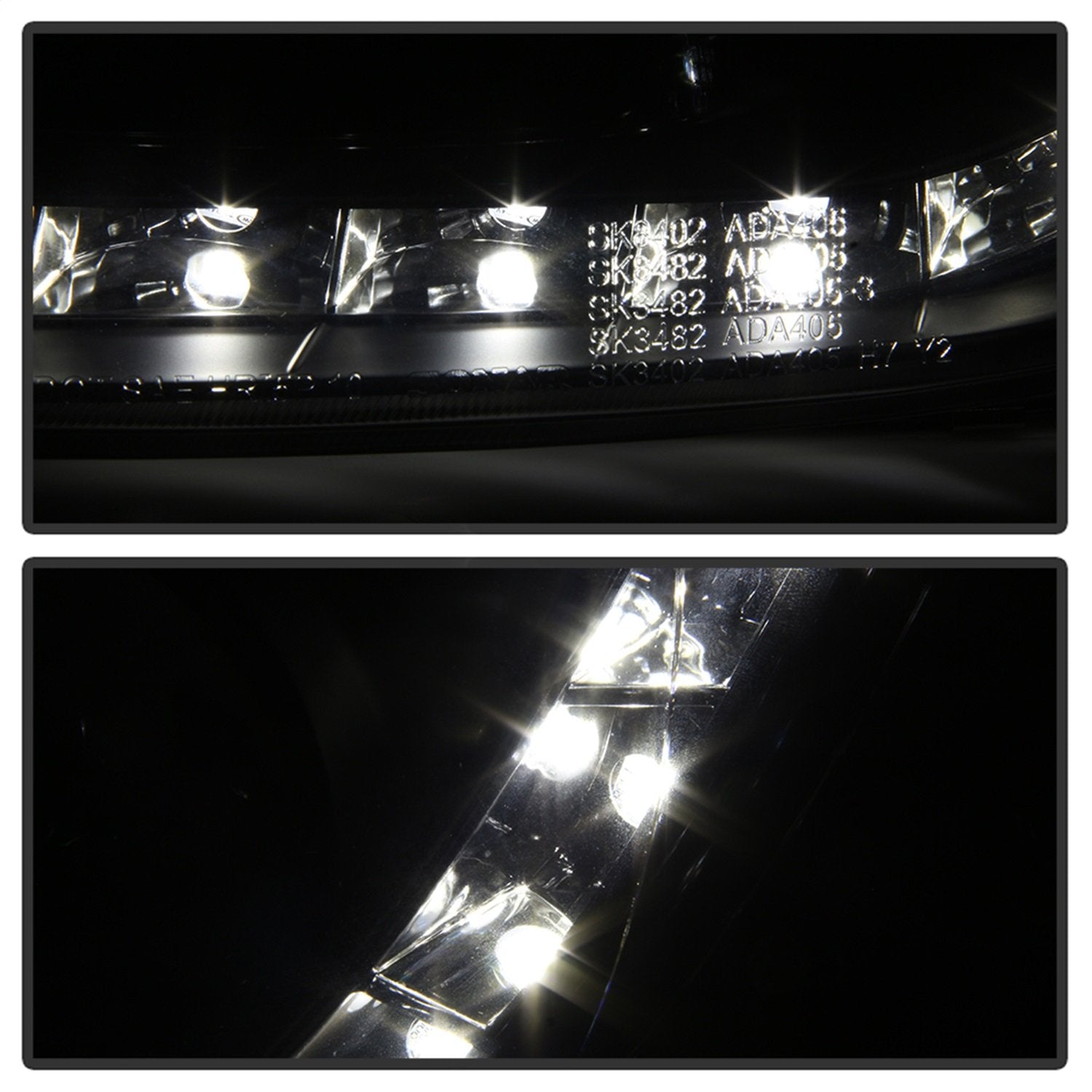 Headlights Spyder Signature (PRO-YD-AA405-DRL-BK)