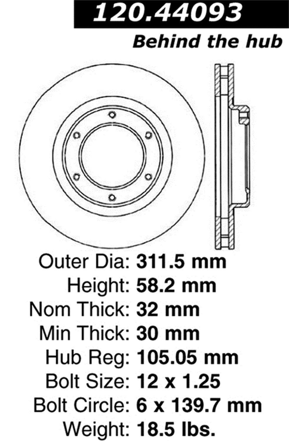 Sport Drilled/Slotted Brake Rotor StopTech 127.44093L (Front Left), 1 Pack