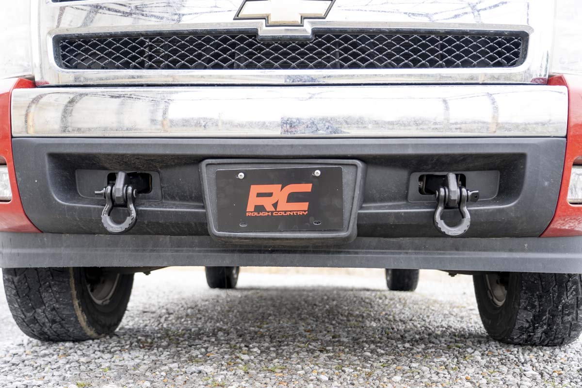 Rough Country Shackle Mount Kit Tow Hook for 2007-2013 Chevy/GMC 1500 - RS156