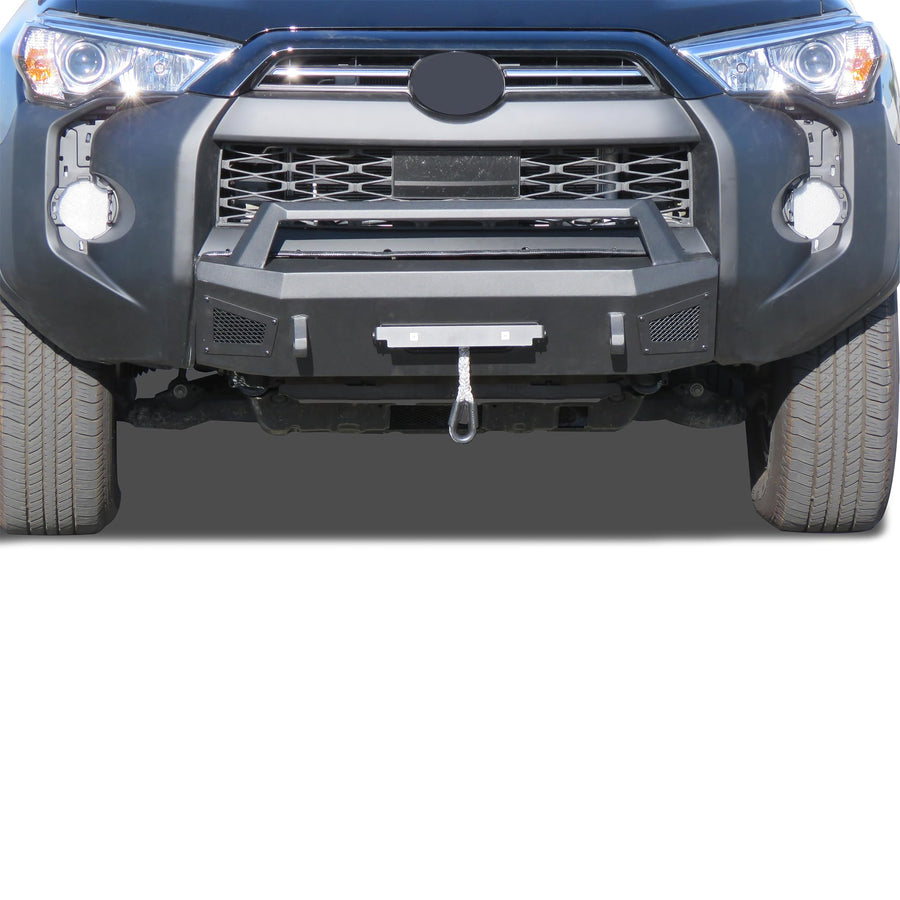 Heavy Duty Black Horse Armour III Front Winch Bumper Textured Black Compatible with 2014-2024 Toyota 4Runner(Excl. Limited, Nightshade Edition and 22-24 TRD Sport)-AR3HD60NL