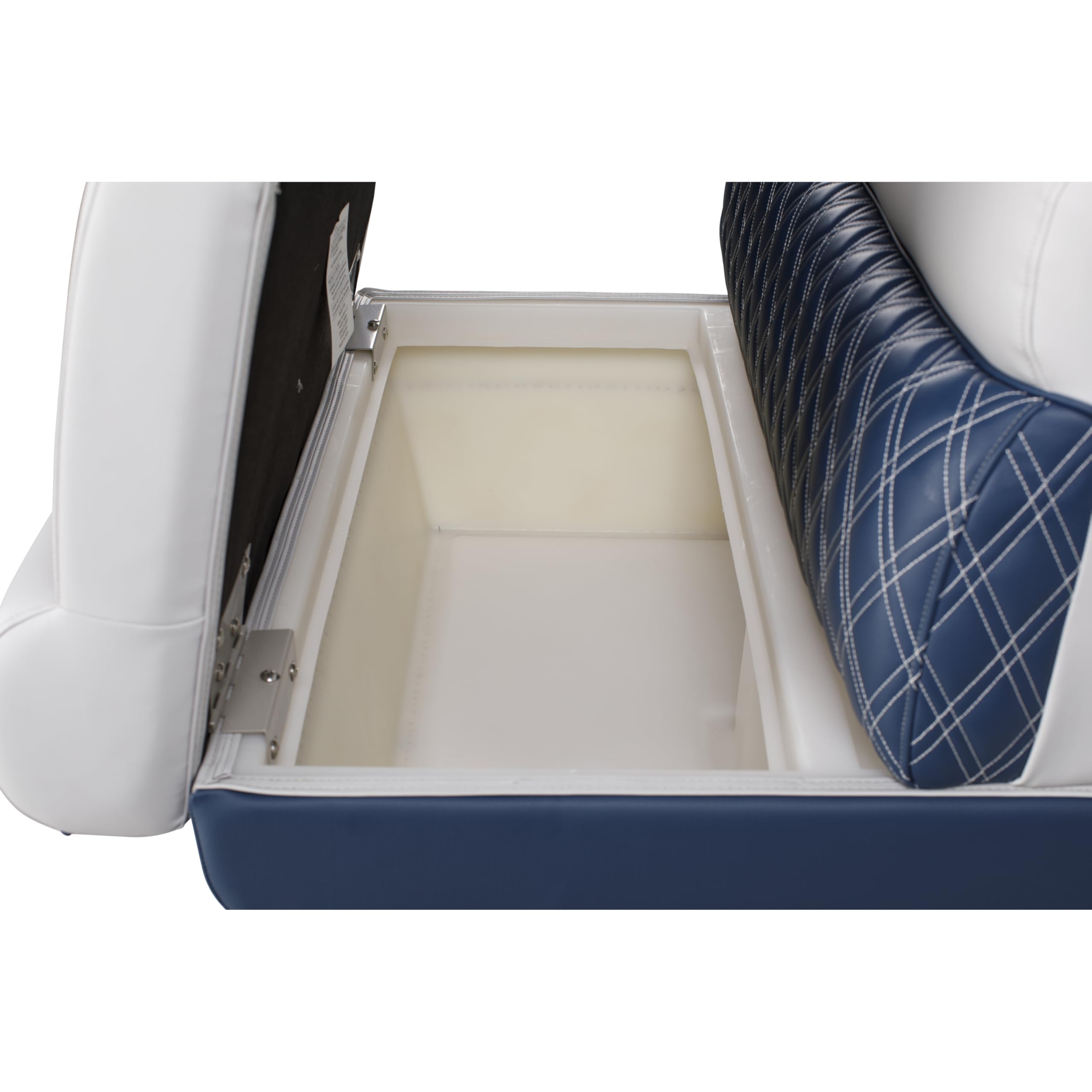 Lippert 36" Straight Sunset Collection Pontoon Bench Seat, Contoured Foam Cushioning, Durable Marine-Grade Vinyl, Built-In Dry Storage, Poly Frame, 36"L x 28"W x 30"H - 2024021323