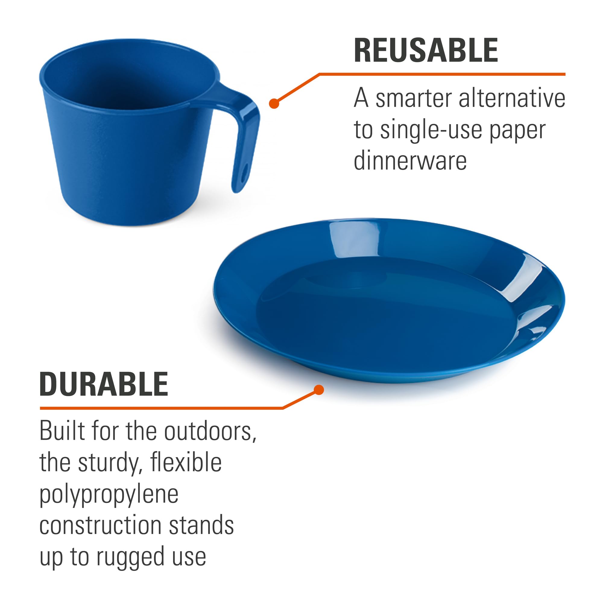Cascadian GSI Outdoors 1 Person Table Set for Camping, Lightweight and Durable, Blue