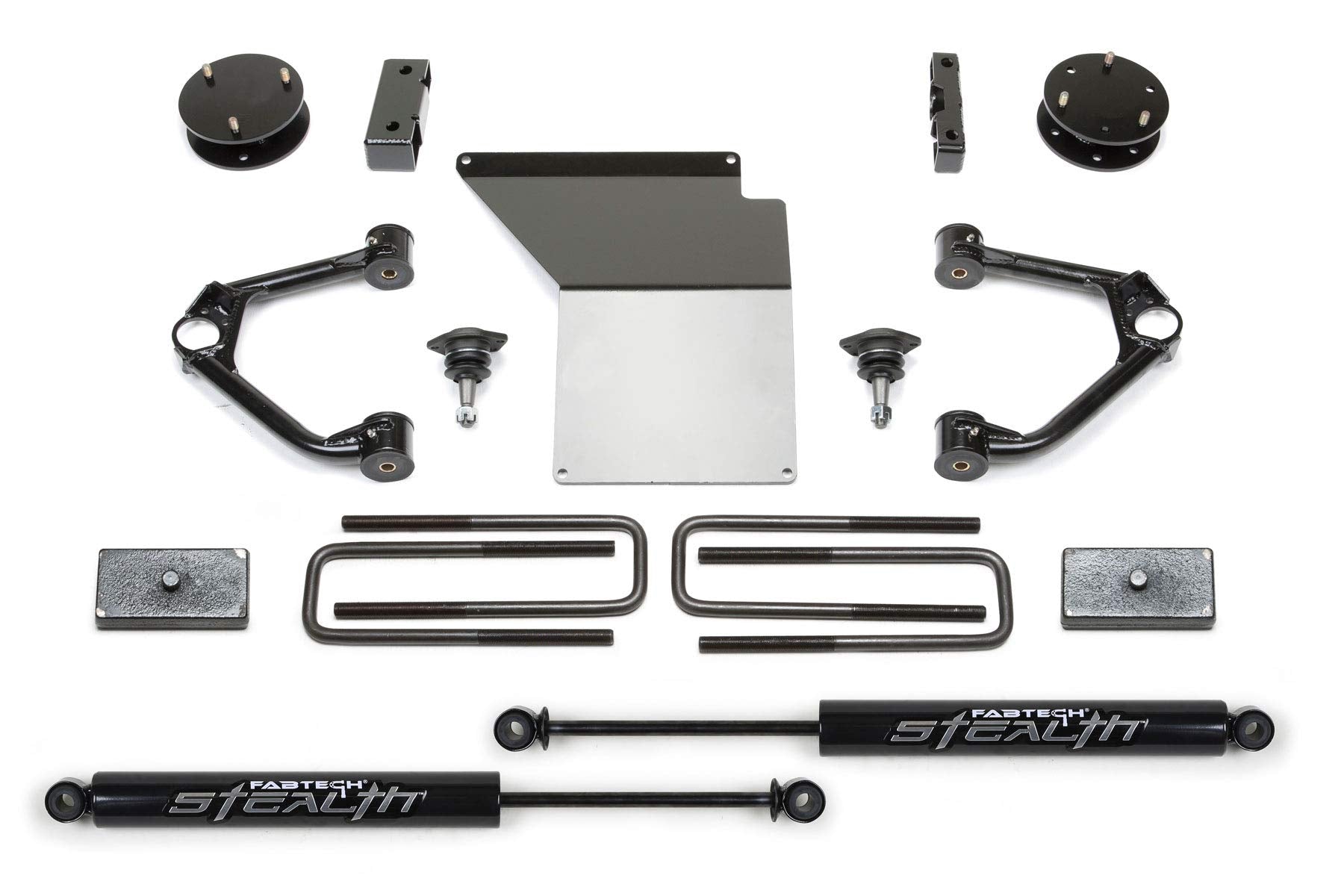 Budget Lift System w/Shock Fabtech K1059M w/Stealth Monotube Shocks 4 in. Lift