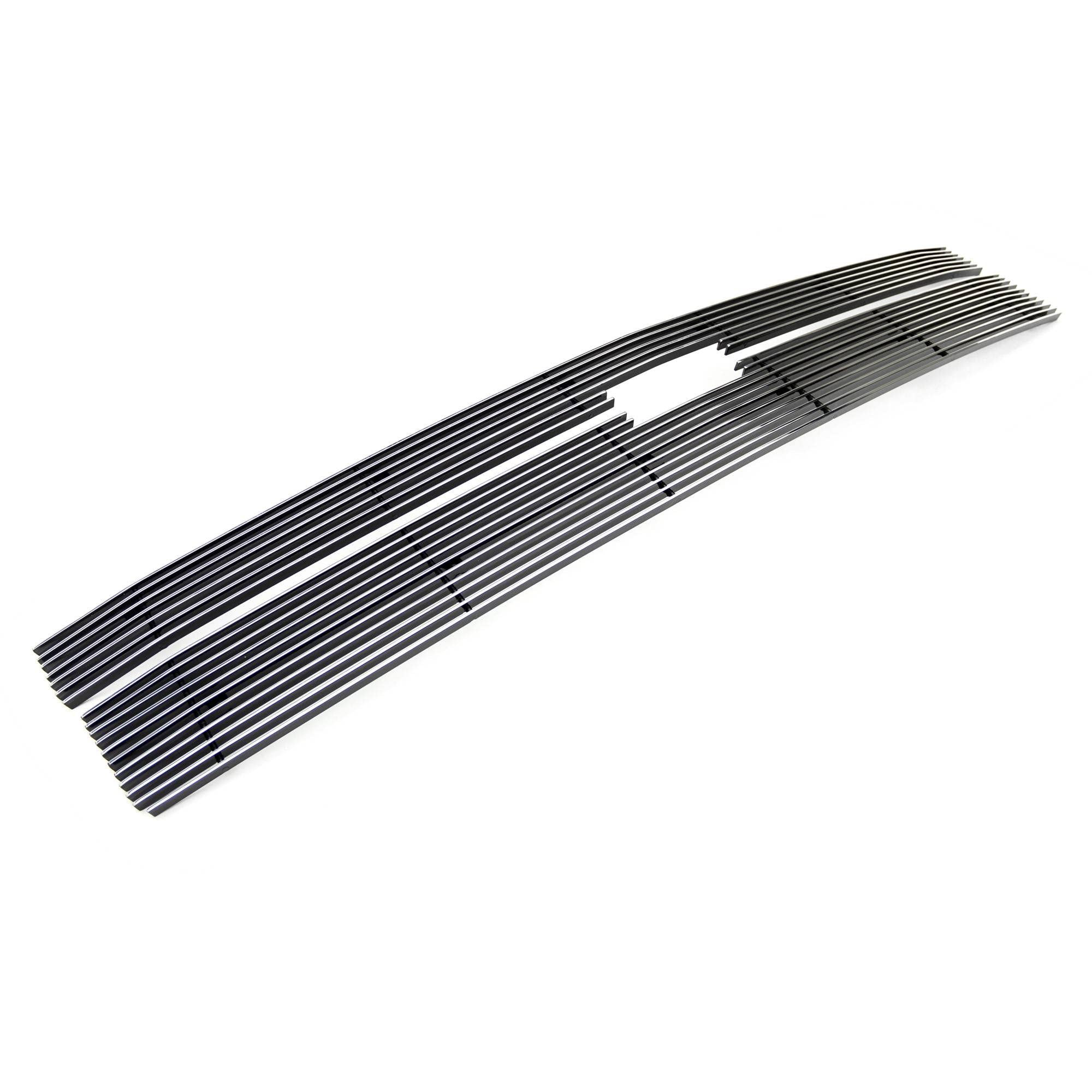 Billet Series Grille Compatible with T-Rex Silverado for Chevrolet, Horizontal Aluminum Polished 2 Pc Overlay Grille