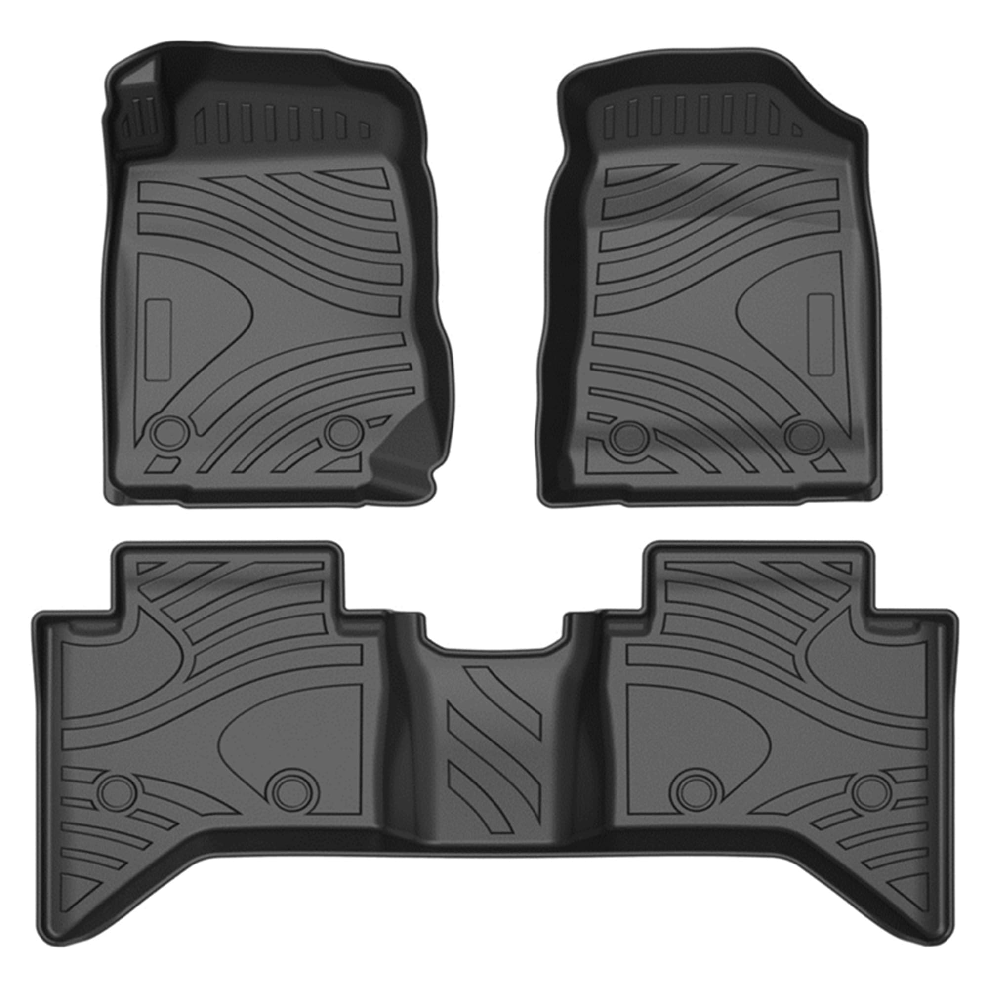 TOTALINER Black Horse Heavy Duty Floor Mat Anti-Skid Black 1.37'' Thickness Compatible with 2015-2019 Chevrolet Colorado Crew Cab-FMCCO15