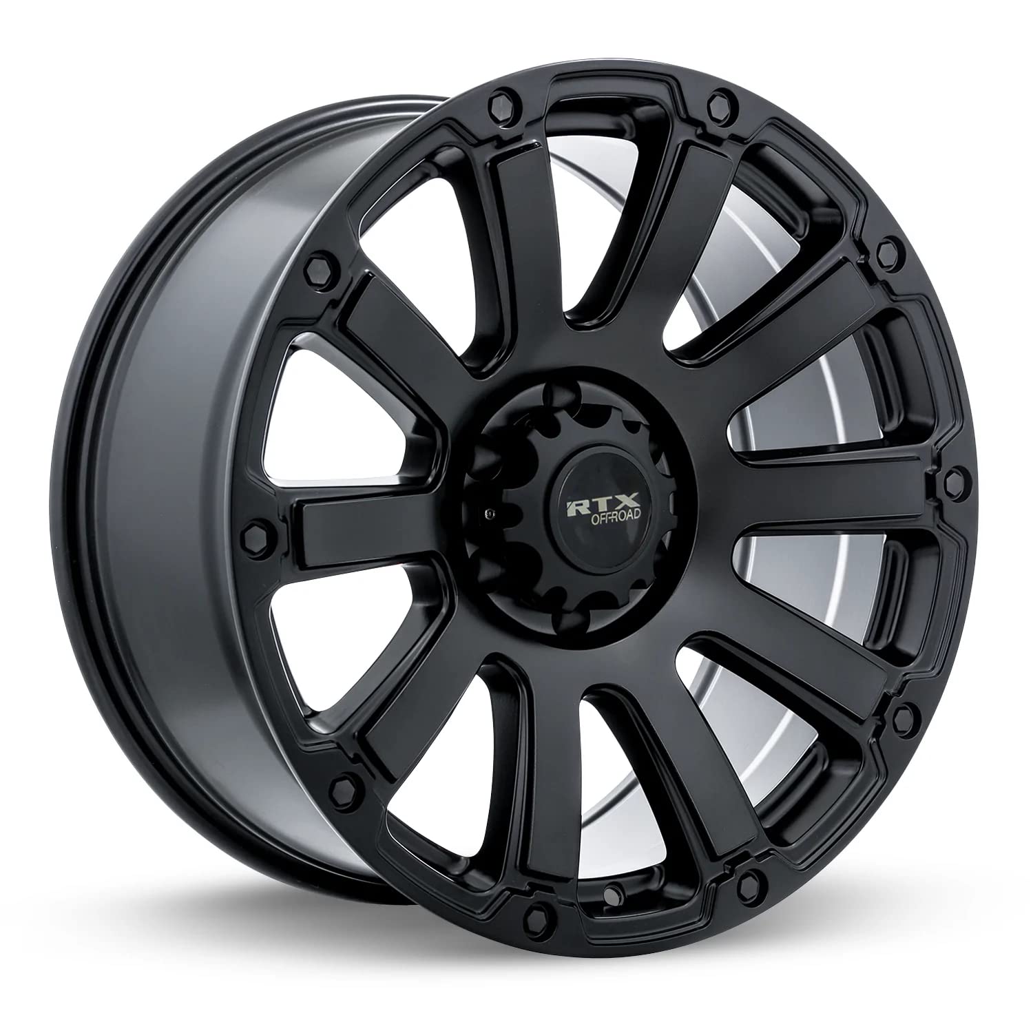 RTX PANZER Wheel Custom - 17x9, +0 Offset, 5x127 Bolt Pattern, 71.5mm Hub - Satin Black with Machined Gray Face Rim