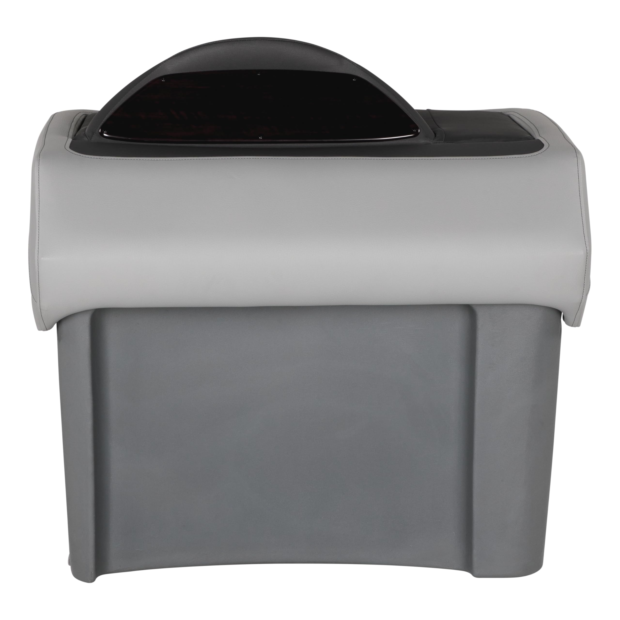 Rockport Series Lippert 34" Pontoon Helm Stand, Measures 34.5" L x 25" W x 34" H, Marine-Grade Vinyl, Stylish Upholstered Panels, Easy Installation, Fits Most Pontoons, River Rock – 20221094194