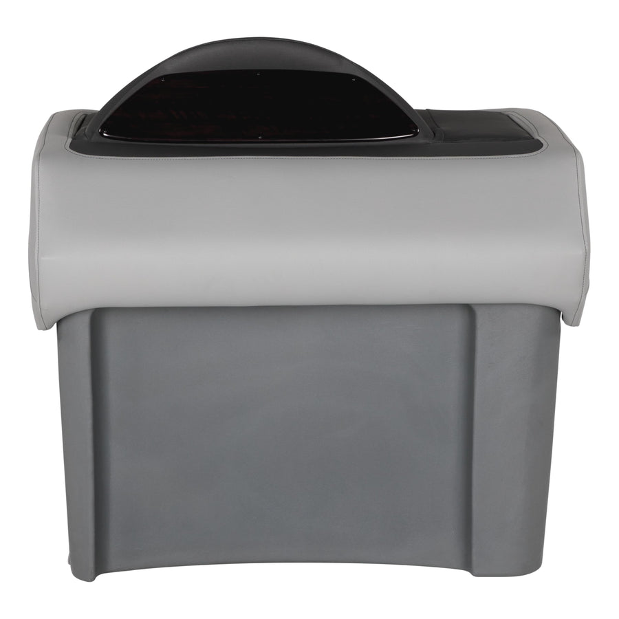 Rockport Series Lippert 34" Pontoon Helm Stand, Measures 34.5" L x 25" W x 34" H, Marine-Grade Vinyl, Stylish Upholstered Panels, Easy Installation, Fits Most Pontoons, River Rock – 20221094194