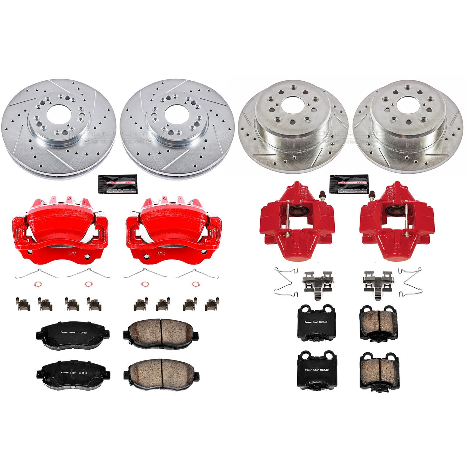 Power Stop Z23 Evolution Brake Caliper Kit Front and Rear - Brake Rotors, Brake Pads, Brake Calipers For Lexus GS300, Lexus GS400, Lexus GS430, Lexus SC430 [Model Specific]