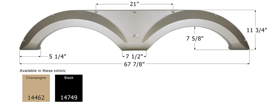 Fender Skirt ICON 14462, Tandem, Jayco, FS4462, Champagne