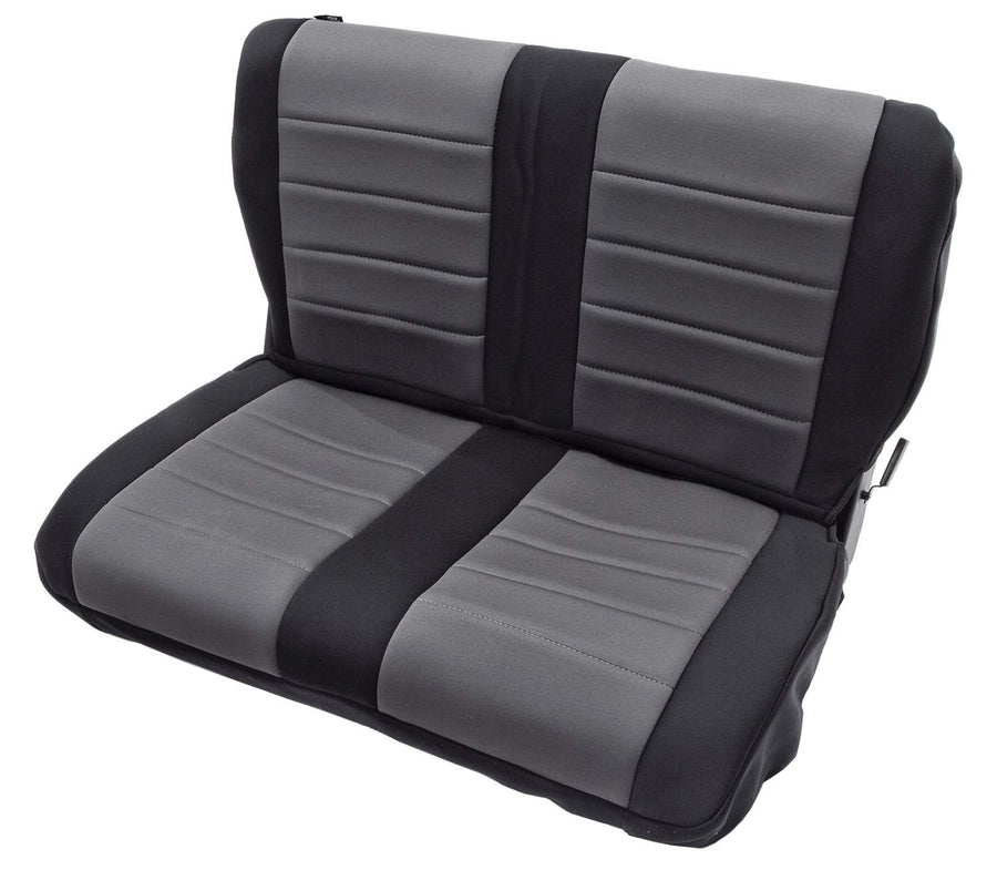 Rear Rugged Ridge 13262.09 Seat Cover, Neoprene Gray; 80-95 Jeep CJ/Wrangler YJ
