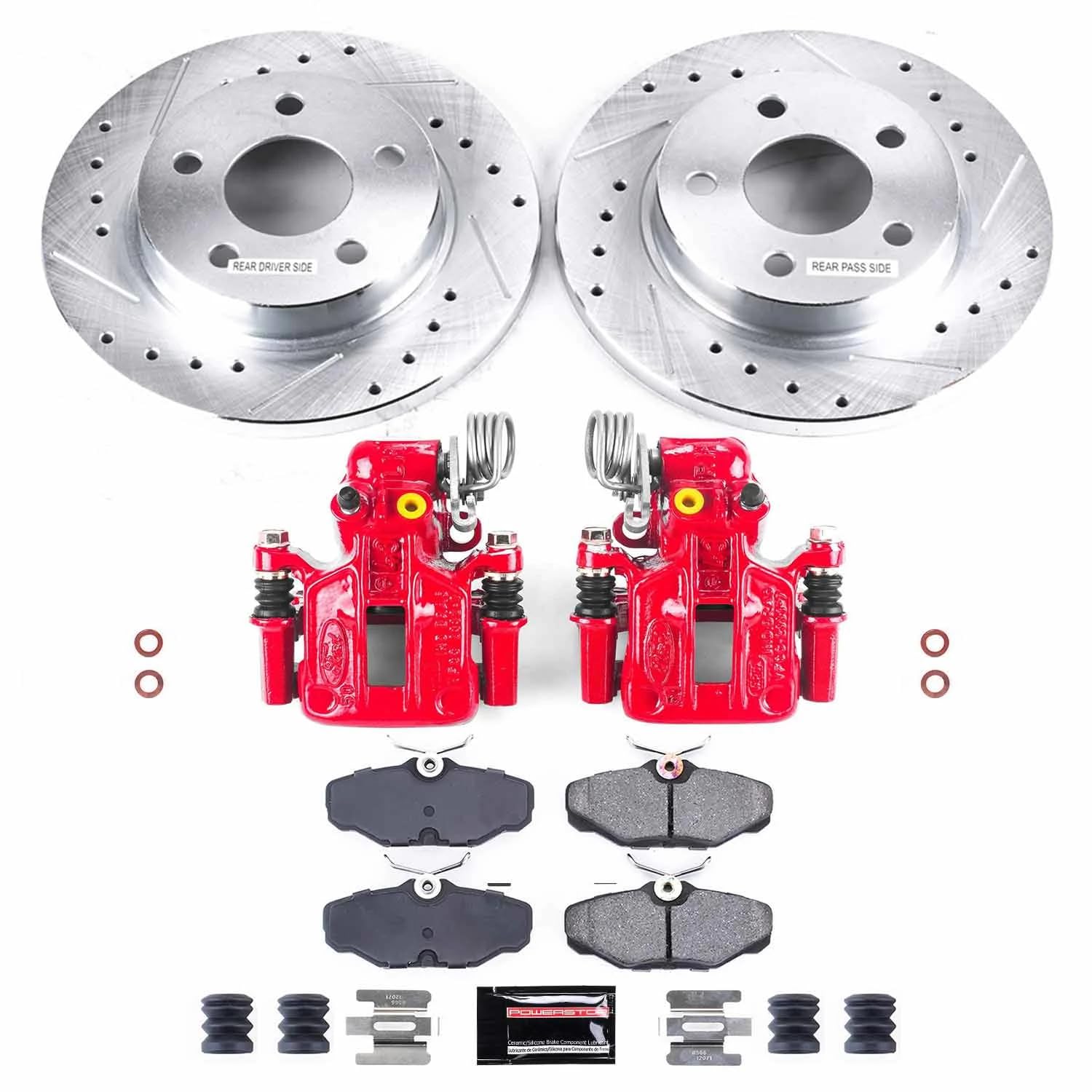 Power Stop Z23 Evolution Sport Brake Upgrade Kit with Powder Coated Calipers- Rear