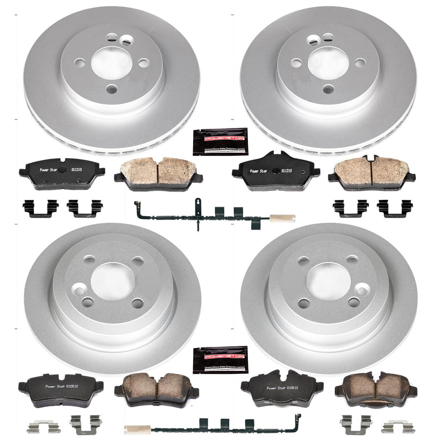 Power Stop Z23 Evolution Geomet Coated Brake Kit Front and Rear For Mini Cooper 2007-2010 [Model Specific]