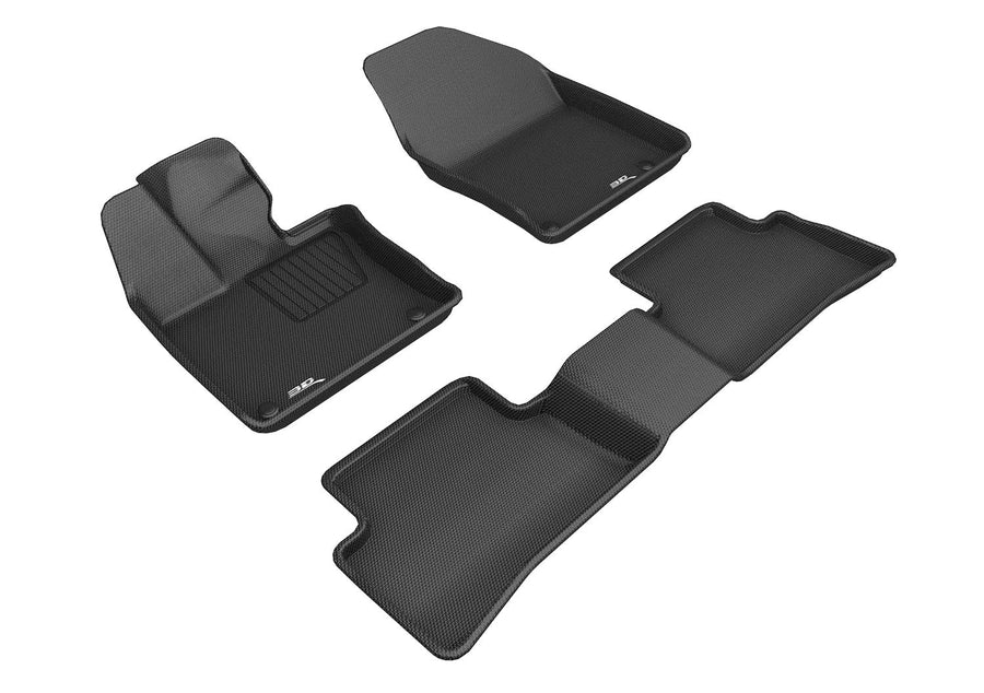 3D MAXpider Kagu Custom Fit Floor Mat (Black) Compatible with Lexus Ux / Ux Hybrid 2019-2025 - 1st & 2nd Row