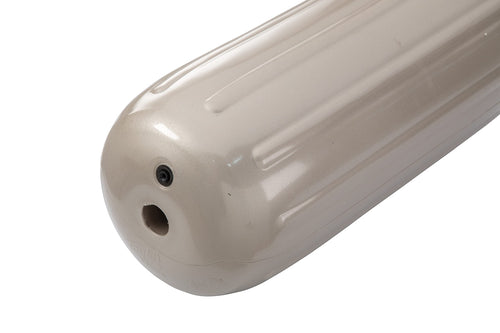 Taylor Made Inflatable Boat Fender Big B, Aurora Gold (8" x 20") End-to-End Line Passage Fits 5/8" Rope, Hangs Horizontally or Vertically, Ribbed Technology, Needle Valve, Marine-Grade Vinyl - 601026