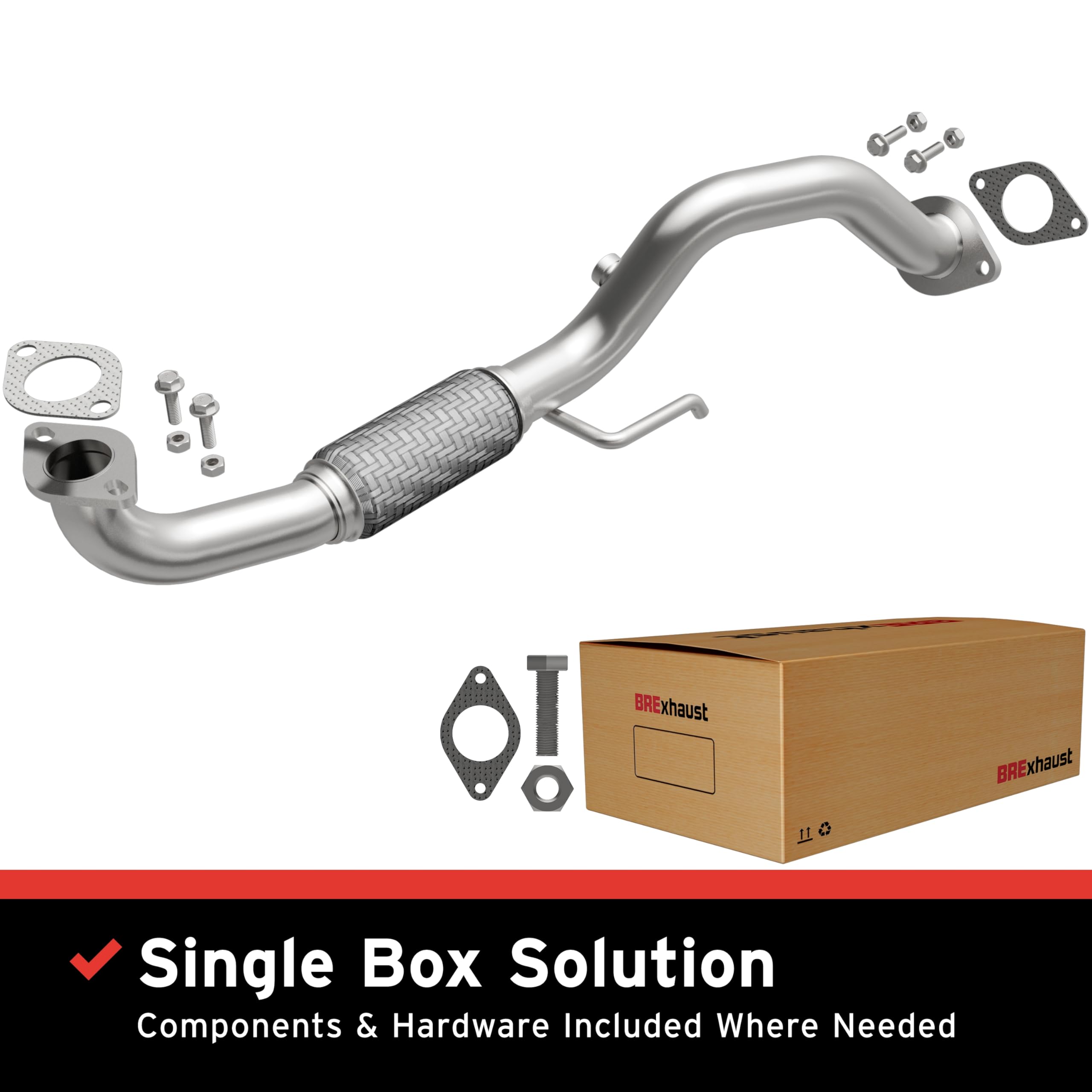 Replacement BRExhaust Front Pipe Kit 107-0256: Direct-Fit, Compatible with 07-12 Hyundai Elantra 2.0L
