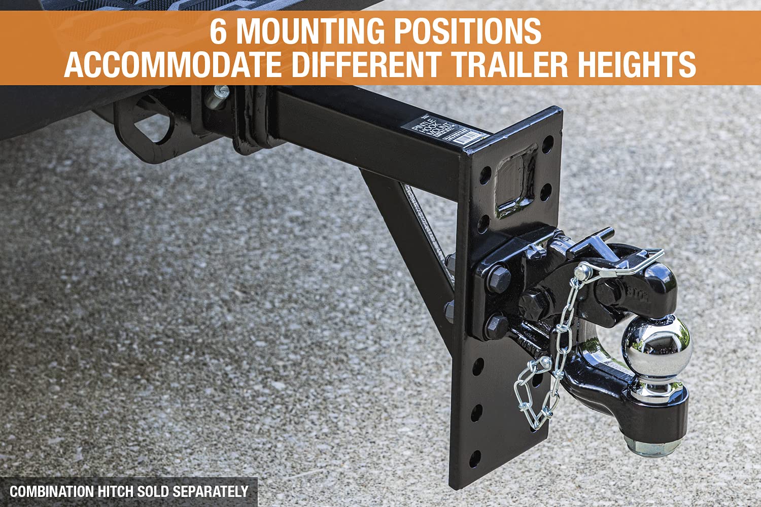 PM1012 Buyers Products Pintle Hook Mount – 6 Position Adjustable Trailer Hitch Receiver for 2 Inch Trucks, 10,000 lb MGTW – Heavy-Duty Tow Hitch, 2,000 MVL Rated, 14.5"