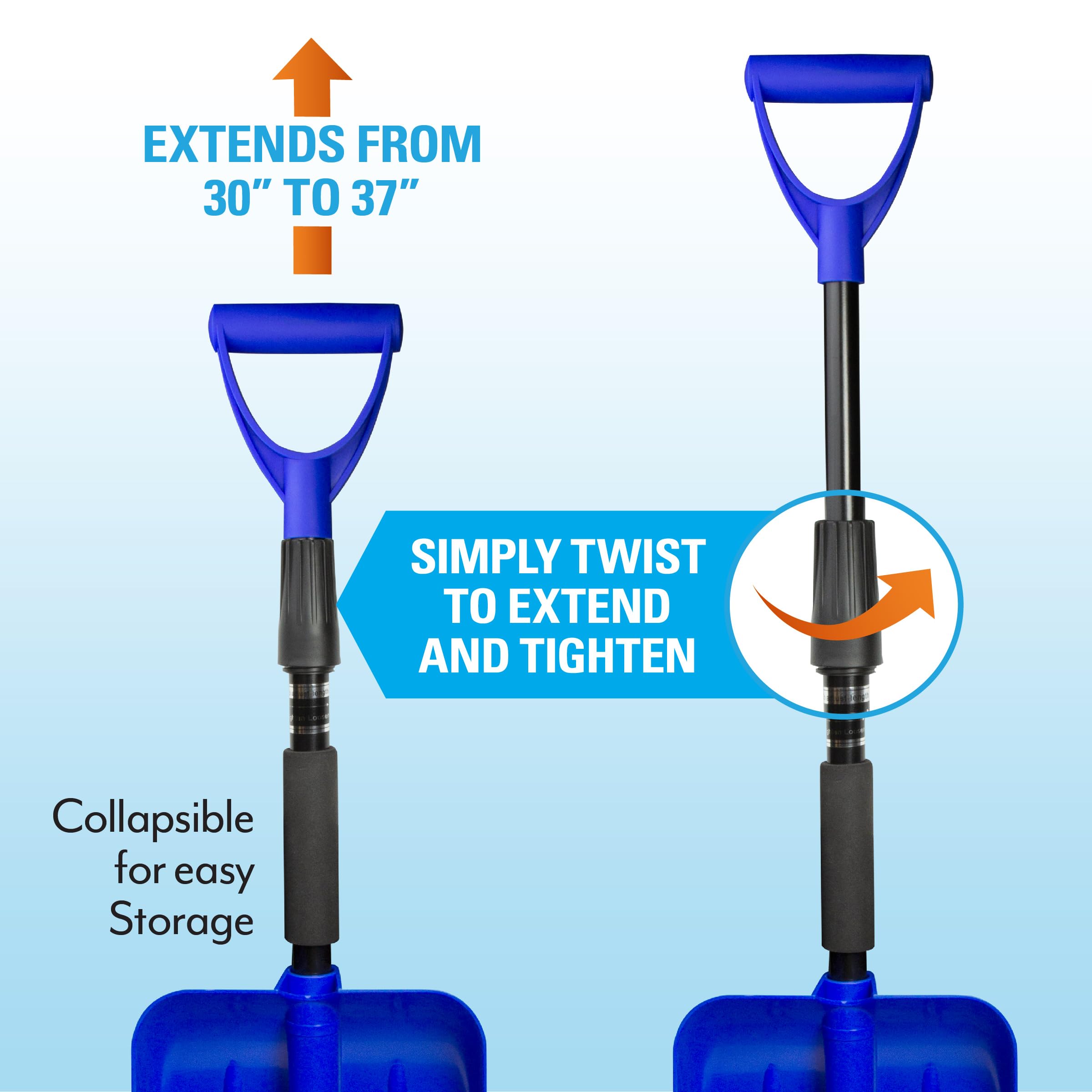 Auto Emergency Shovel SubZero 17297 with Bonus Ice Ripper