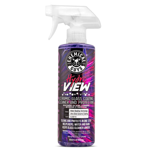 Chemical Guys HydroView Glass Cleaner & Coating Ceramic - Cleans & Adds Hydrophobic Protection, Car Window Cleaner for Glass, and Mirrors, Trucks, SUVs, and Home Use - 16 fl oz