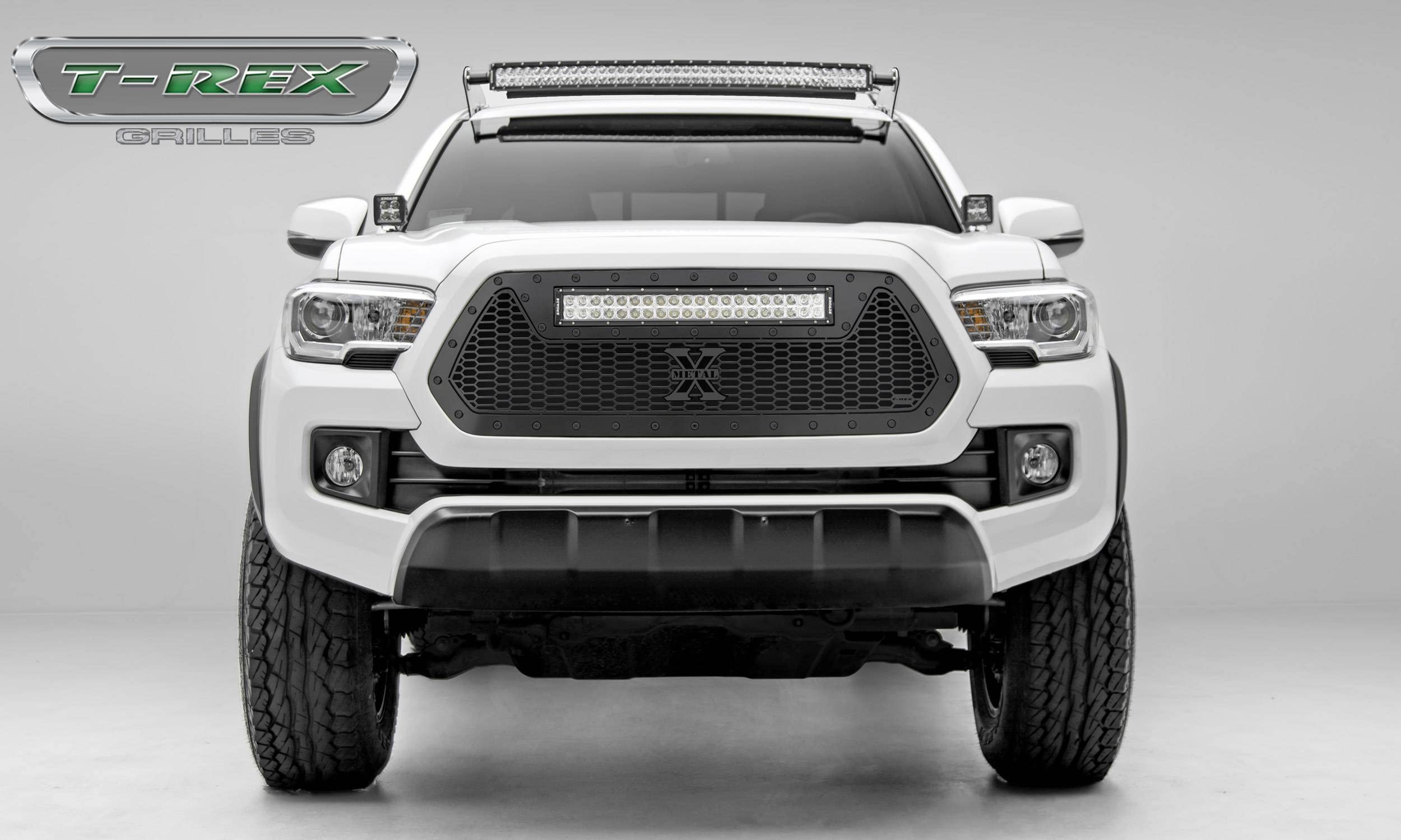 Tacoma Stealth Laser Torch Grille 2016-2017, Black, 1 Pc, Insert, Black Studs with (1) 20" LED - PN #7319411-BR