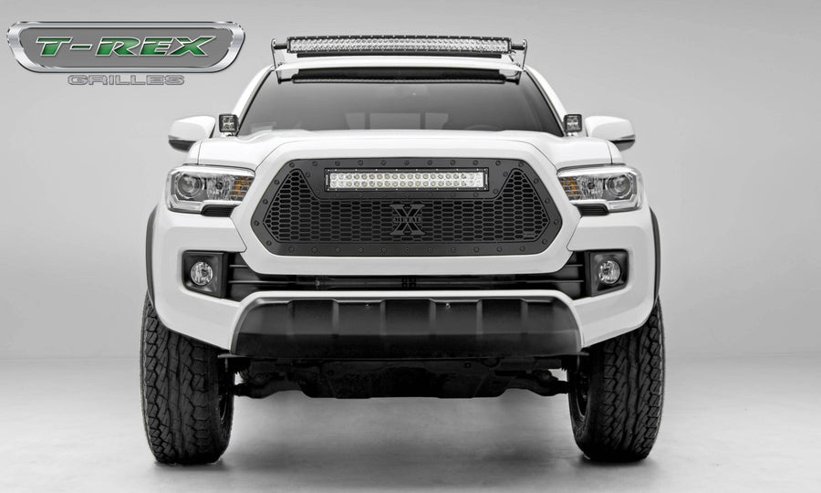 Tacoma Stealth Laser Torch Grille 2016-2017, Black, 1 Pc, Insert, Black Studs with (1) 20" LED - PN #7319411-BR