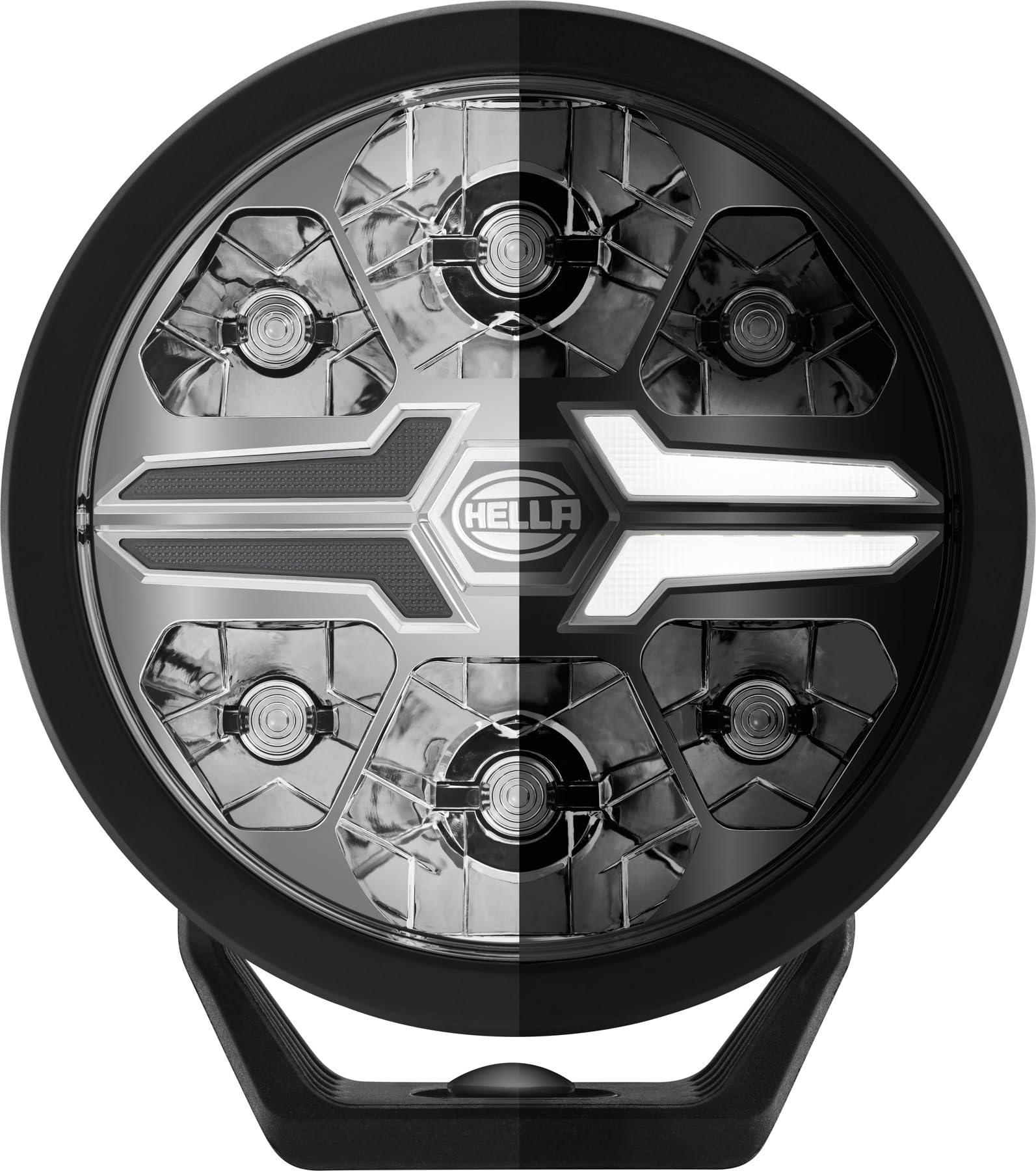 Hella 6-Inch Round Blade LED Off-Road Auxiliary Light Kit – 8,500 Lumens, 2 Lights & Covers for Cars, Trucks, SUVs & ATVs (358228801) | 2-Pack