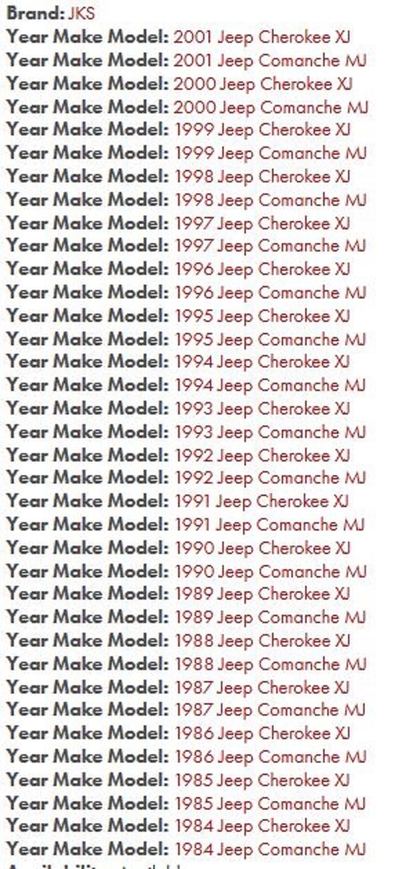 Front Swaybar JKS 2001 Quicker Disconnect System for Jeep TJ