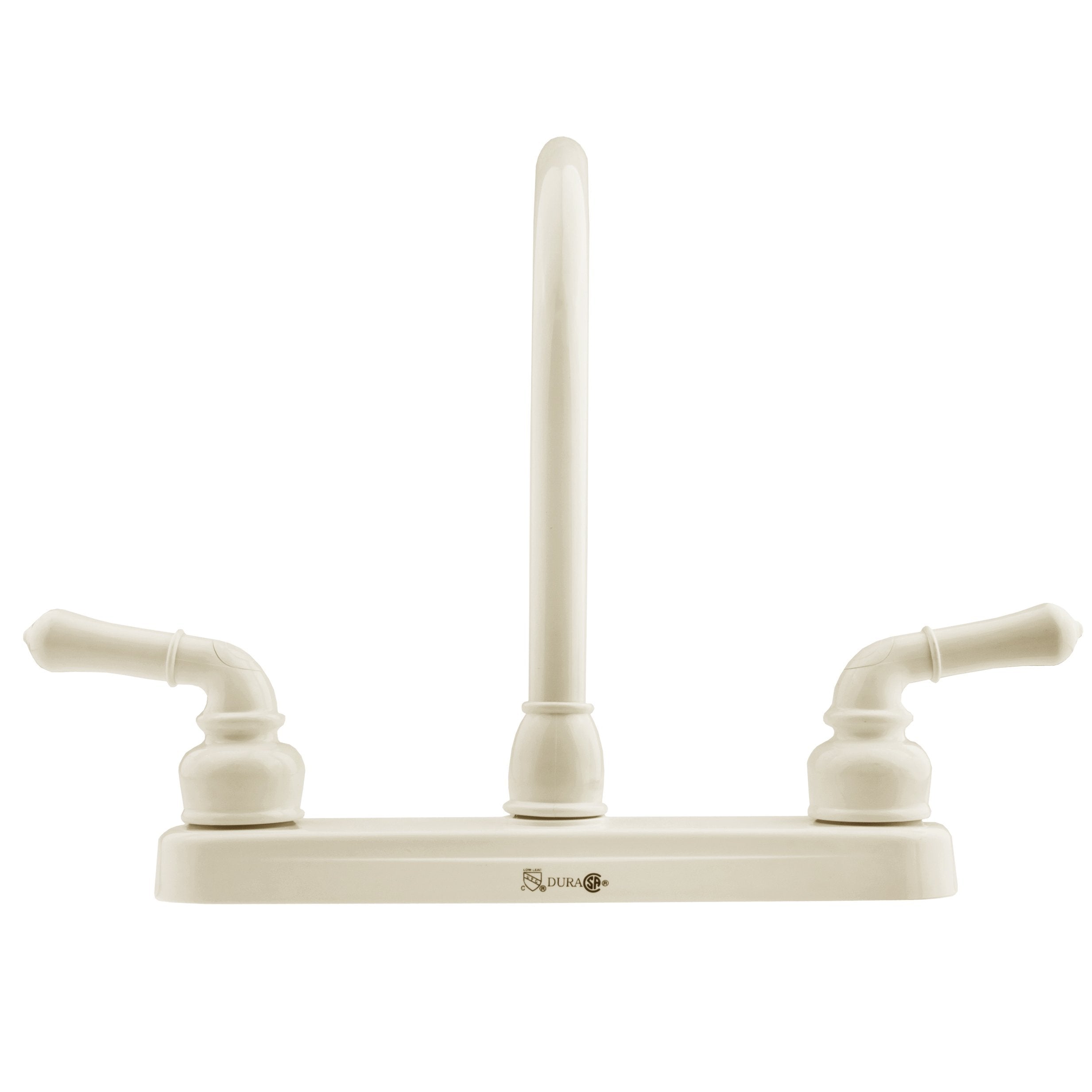 Dura Faucet Hi-Rise DF-PK210C-BQ Kitchen Sink Faucet with Classical Levers (Bisque Parchment)