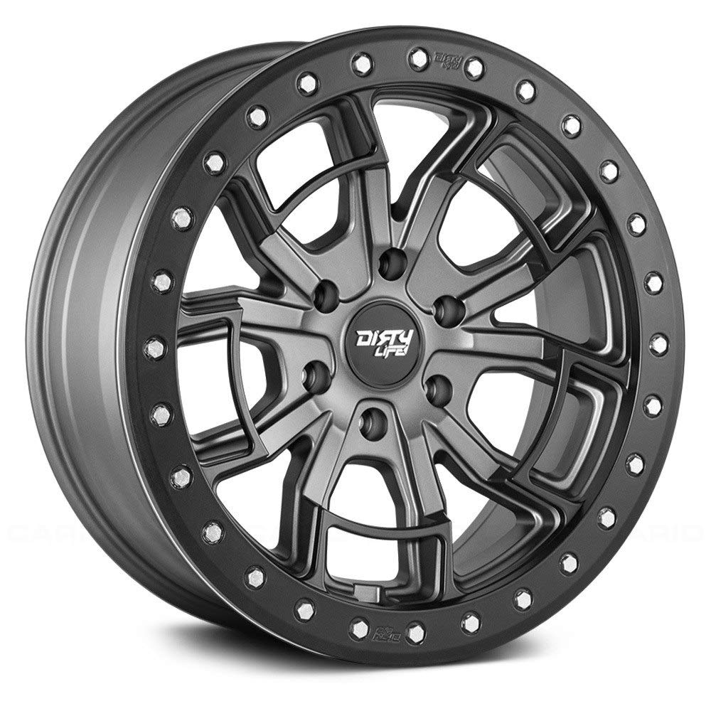 17x9 DT-1, Bolt Pattern: 6x5.5/, Offset: -12, MATTE GUNMETAL W/SIMULATED RING, set of 1