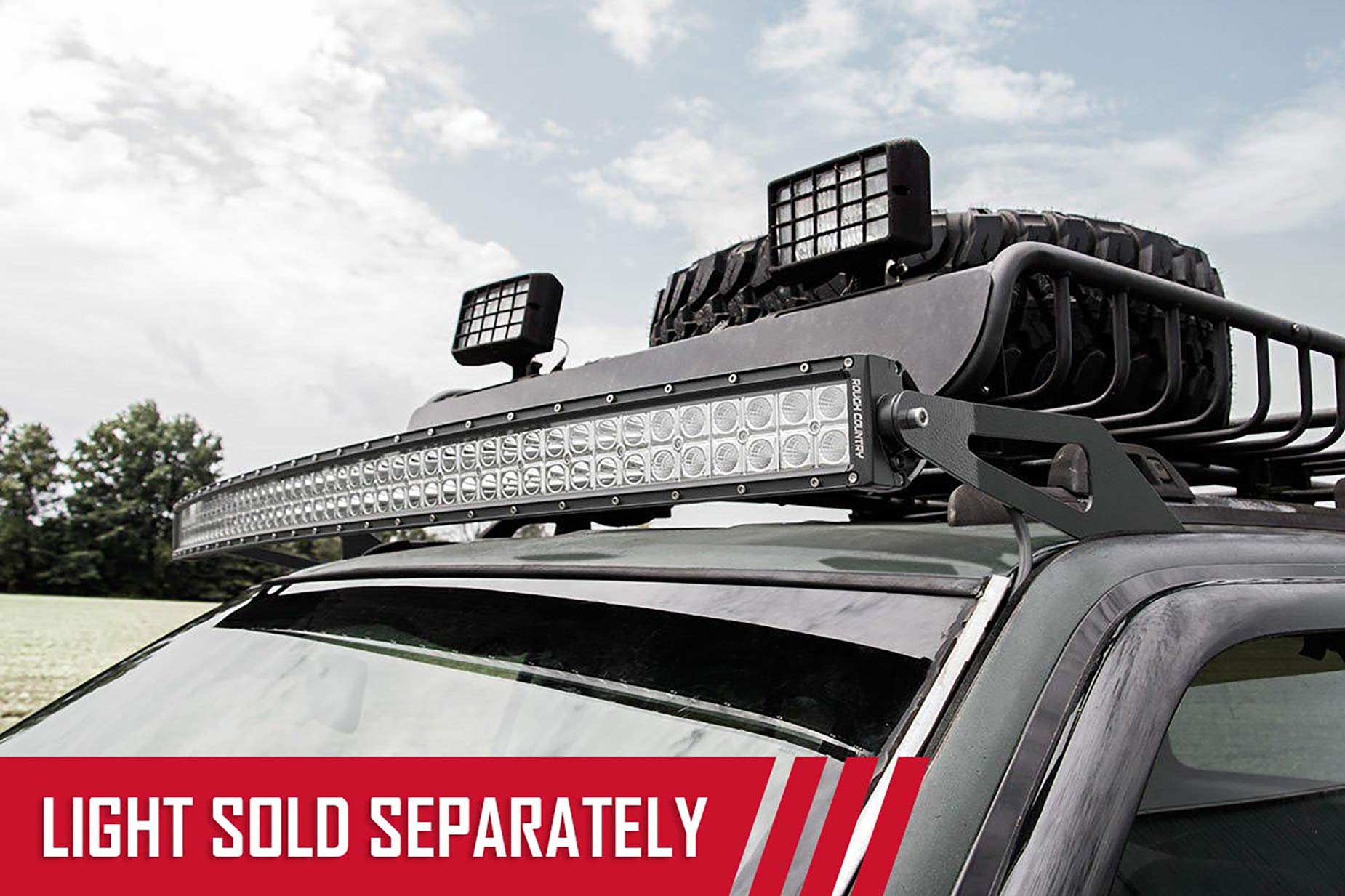 50" LED Windshield Brackets Rough Country for 93-98 Jeep Grand Cherokee - 70567