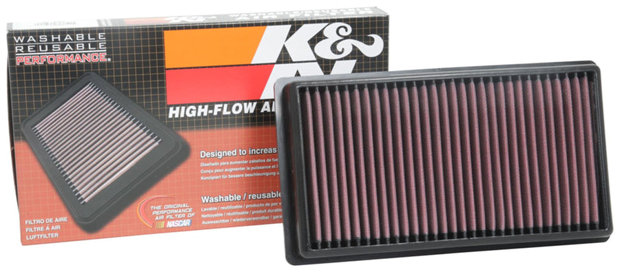 K&N Engine Air Filter: Replacement Car Air Filter, Reusable, Clean Every 75,000 Miles, Washable: Compatible 2014-2019 CITROEN/OPEL/PEUGEOT/TOYOTA (C4 SpaceTourer, Jumpy, 3008, 308,508, Expert),33-3122