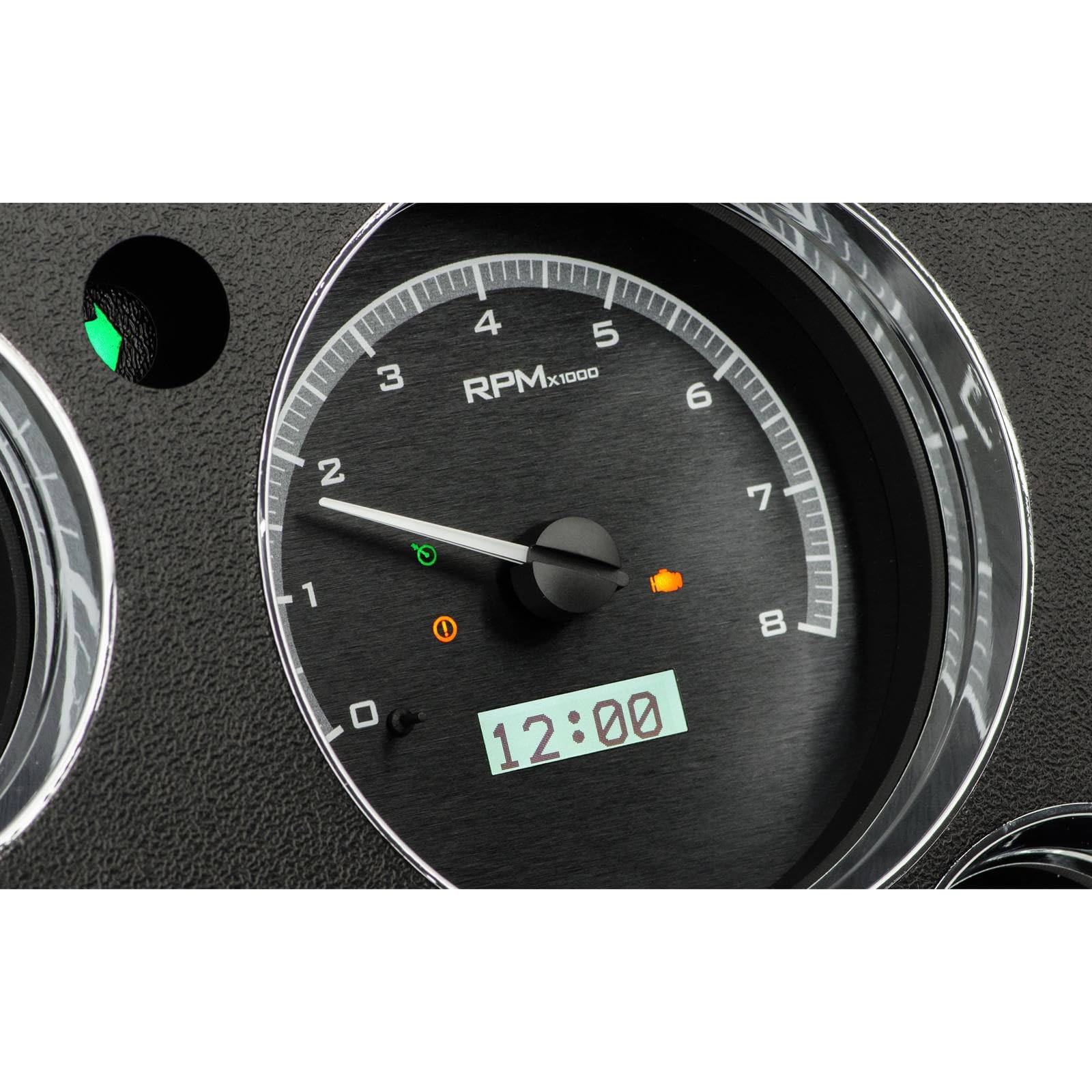 Dakota Digital Analog Dash Gauge & Clock 67 - 72 Chevy Pickup Truck Black Alloy White VHX-67C-PA-K-W