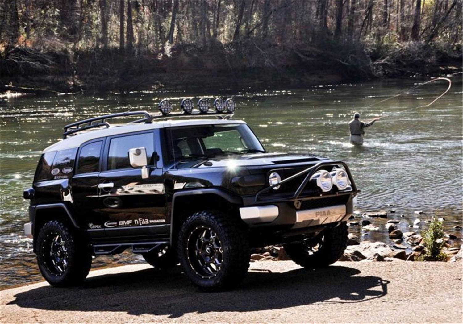 N-Fab Light Mount PreRunner With Tabs | Textured Black | T062LH | Fits 2006-2018 Toyota FJ Cruiser