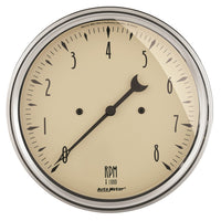AUTO METER Antique Beige 1899 Street Rod Tachometer,5.000 in.