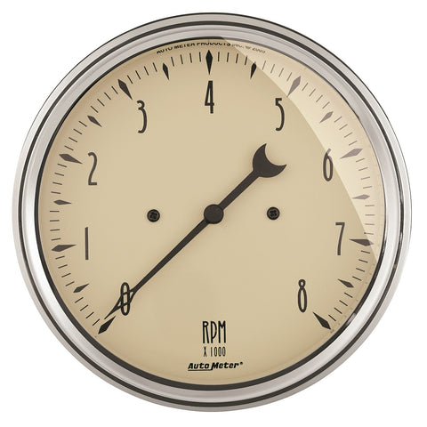 AUTO METER Antique Beige 1899 Street Rod Tachometer,5.000 in.
