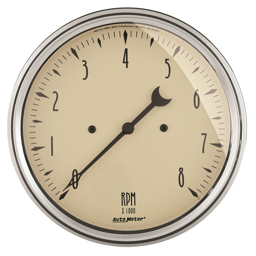 AUTO METER Antique Beige 1899 Street Rod Tachometer,5.000 in.