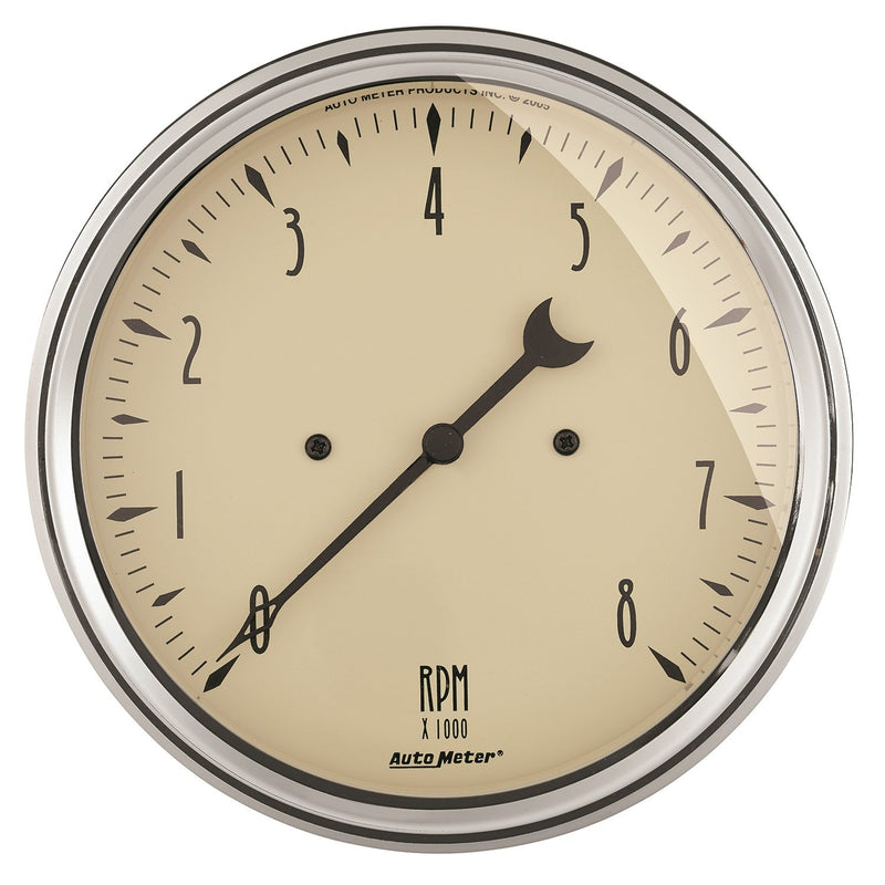 AUTO METER Antique Beige 1899 Street Rod Tachometer,5.000 in.