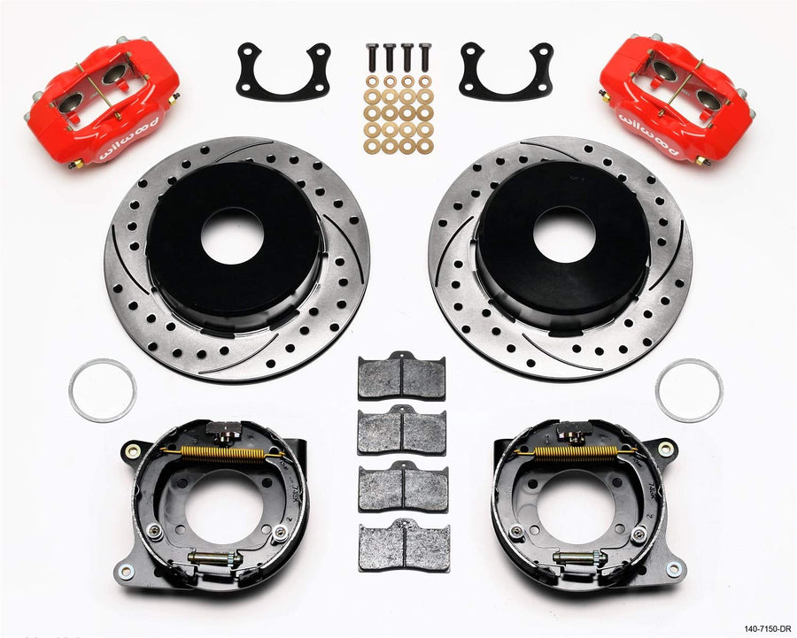 P/S FDLI Park Brake Kit, Drilled, Red