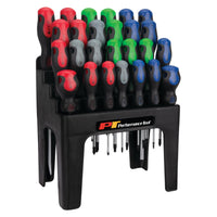 26pc Performance Tool W1738 Screwdriver Set w/Rack