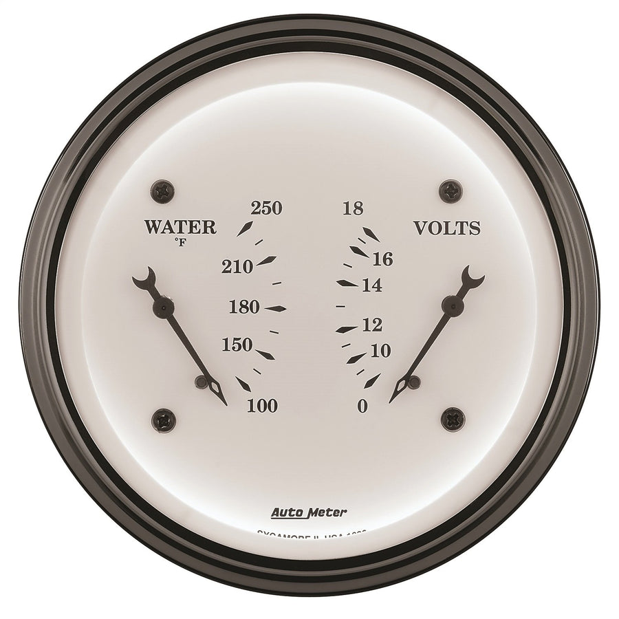 Auto Meter Old TYME 1630 White Water/Volt Dual Gauge