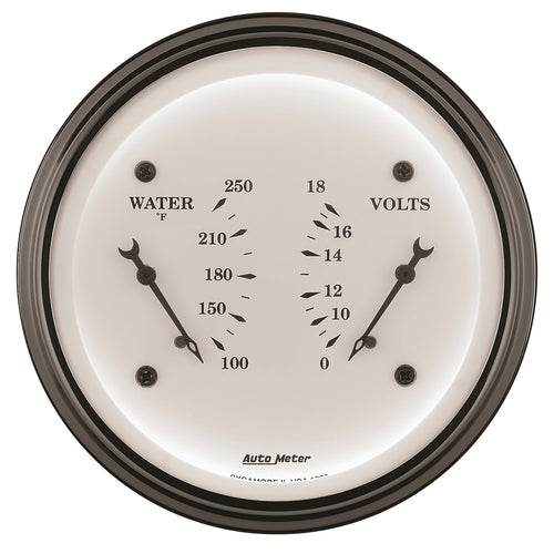 Auto Meter Old TYME 1630 White Water/Volt Dual Gauge