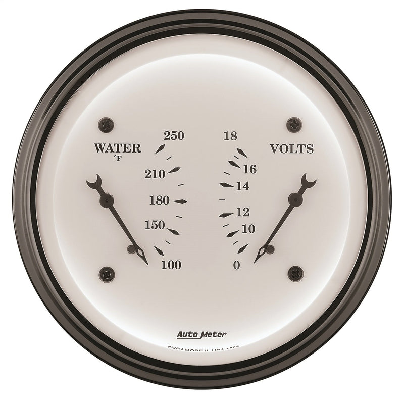 Auto Meter Old TYME 1630 White Water/Volt Dual Gauge